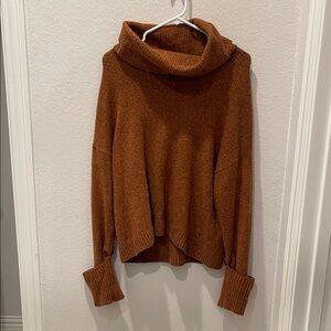 Cozy Burnt Orange Turtleneck Sweater